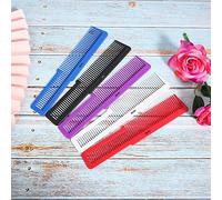 Cryfokt Juego de Peines para el Cabello, 5 uds., Peine de Peluquería Ergonómico Antiestático para Peluqueros Profesionales, Plástico, Multicolor, 8 X 1,6 Pulgadas