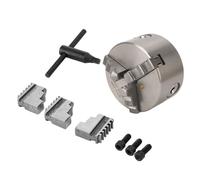 Cryfokt Juego de Placas de Garras Autocentrantes de Metal Muy Resistente con 3 Mordazas para Entusiastas de la Carpintería (K11-100)