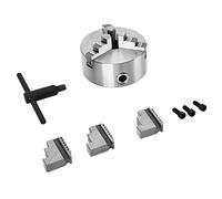 Cryfokt Juego de Placas de Garras Autocentrantes de Metal Muy Resistente con 3 Mordazas para Entusiastas de la Carpintería (K11-125)