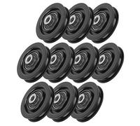 Cryfokt Juego de Poleas de Nailon de 10 Poleas Duraderas de para Equipos de Gimnasio en Casa, Núcleo de Hierro de Nailon (Humildad)