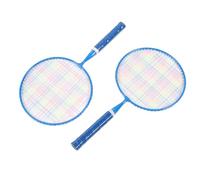 Cryfokt Juego de Raquetas de Bádminton para Niños con Estabilidad Mejorada y Peso Ligero para Juego Activo 2 Raquetas y 1 Pelota de Tenis de Mesa (Blue)