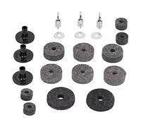 Cryfokt Juego de Tubos de Soporte de Embrague de Fieltro para Platillos de Tambor con Tuerca de Mariposa de Acero Inoxidable, Accesorio de Tambor Duradero para Reemplazo de Platillos, para Entusiastas