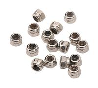 Cryfokt Juego de Tuercas de Bloqueo de Rueda RC, Conexión Segura M2.5 de Hierro Duradero, 40 Uds., para Mini Coches de Escalada 1/18 (Silver)