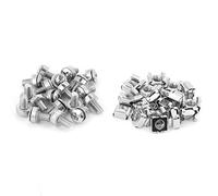 Cryfokt Juego de Tuercas Enjauladas de 20 Piezas, Tornillos y Tuercas Duraderos de Instalación Rápida para Estante de Gabinete de Red para Molde Mecánico (M6*16(20PCS))