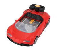 Cryfokt Juguete de Coche de Carreras con Volante para Niños con Divertidos Efectos de Sonido Juego de Conducción Simulado Juguete Educativo de Aprendizaje Plástico 32,5 X 19 X 11 Cm (Rojo)