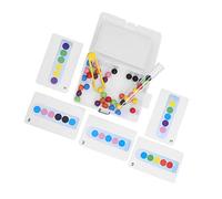 Cryfokt Juguete de Tubo de Ensayo de Madera con Cuentas y Bolas de Clip para Juego Educativo, Mejora Las Habilidades Motoras Finas para Niños Mayores de 3 Años, 18 X 12 X 6 Cm (Perlas de Tubo de