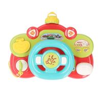 Cryfokt Juguete de Volante para Niños Pequeños, Simulador de Conducción Multifuncional con Música, Luces y Funciones Educativas de Rompecabezas, Juguete de Aprendizaje Interactivo para Niños de 1, 2