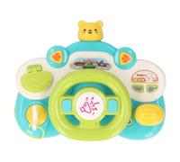 Cryfokt Juguete de Volante para Niños Pequeños, Simulador de Conducción Multifuncional con Música, Luces y Funciones Educativas de Rompecabezas, Juguete de Aprendizaje Interactivo para Niños de 1, 2