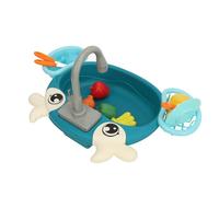 Cryfokt Juguete Eléctrico para Lavavajillas de Cocina, Innovador Juego Interactivo de Simulación con Batería Recargable, Cesta de Drenaje y Material Plástico Seguro de Primera Calidad, Aplicable