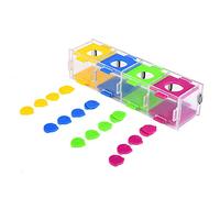 Cryfokt Juguete Interactivo de Loro para Entrenamiento de Inteligencia de Pájaros, Juego de Rompecabezas, Acrílico Colorido para Animales Pequeños