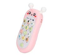 Cryfokt Juguete para Teléfono para bebé, Juguete Musical Multifunción Estilo Abeja para Bebés, Educación Temprana, Diversión, 5,5 X 2,4 X 0,8 Pulgadas (Rosa con cordón)