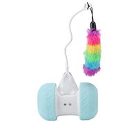 Cryfokt Juguetes Interactivos para Gatos, Bola Giratoria Eléctrica, Recargable por USB, Juguetes Automáticos Inteligentes para Gatitos Enérgicos con Iluminación LED, Material ABS (Modelo de Rata de