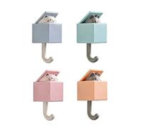 Cryfokt Kawaii Cat Key Holder Wall Hooks for Hanging Towels and Hats in