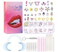 Cryfokt Kit de Bricolaje de Cristal con Gemas para Dientes, Material Duradero para Decoraciones Dentales, Fácil de Usar para Mejorar la Sonrisa, Accesorios Dentales para Uso Doméstico (Tipo 4)