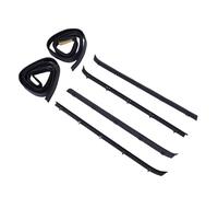 Cryfokt Kit de Burlete para Ventana de Puerta Delantera, Cinturón de Sellado de Fieltro de Goma Premium con Capa de Metal para Camioneta C1500 C2500 K1500 K2500 1981 1986 R1500 R2500