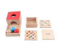 Cryfokt Kit de Caja de Apilamiento de Clasificación, Madera de Haya 4 en 1 Forma Temprana de Aprendizaje Clasificación de Monedas de Madera Segura Kit de Juguete para Combinar el Desarrollo del