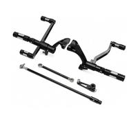 Cryfokt Kit de Estriberas de Control Delantero, con Palancas de Enlace, for Motocicleta (BLACK)