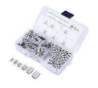 Cryfokt Kit de Funda de Bucle de Engarzado Universal, Férulas de Doble Cilindro de Aluminio Resistentes para Conexiones de Cables en Vehículos Recreativos e Industrias Químicas