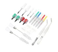 Cryfokt Kit de Herramientas para Máquina de Coser Profesional, Prácticas Herramientas de Reparación con Cepillo de Doble Punta y Descosedores para Uso Doméstico, Acero y Plástico