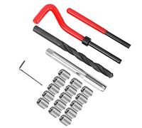 Cryfokt Kit de Insertos de Rosca M9x1,25, 20 Piezas, Manguito de Reparación de Roscas de Acero Inoxidable para Aparamenta de Alto Voltaje Automotriz, Inserto de Bobina Helicoidal con Llave de Taladro