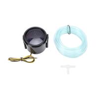 Cryfokt Kit de Medidor de Impulso de 2 Pulgadas, Lente Ahumada, Pantalla Analógica Digital, para Automóviles a Gasolina, Herramienta de Monitoreo de Presión con Retroiluminación LED Azul (PSI)