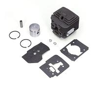 Cryfokt Kit de Reconstrucción de Ensamblaje de Juntas de Pistón de Cilindro de 37 Mm, Reemplazo Duradero y Confiable, para Desbrozadora TJ35E, Hierro y Aluminio, 1 Cilindro + 6 Pistones + 3 Juntas