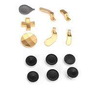 Cryfokt Kit de Reemplazo de Paleta de Joystick de Metal One Series 2, Cómodo Botón Gamepad Mod para Juegos de Precisión, Juego de Accesorios para Jugadores, Metal + Silicona (GOLD)