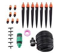 Cryfokt Kit de Riego por Goteo Automático de 10M, Práctico Juego de Microirrigación para Plantas de Patio e Invernaderos, Reduce el Uso de Agua