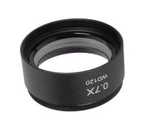 Cryfokt Lente Objetivo de Microscopio Estéreo, Aumento de 0,7X, Lente Objetivo Auxiliar de Distancia de Trabajo de 120 Mm, de Microscopio de Metal con Vidrio óptico Recubierto de FMC para