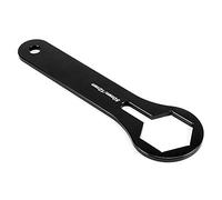 Cryfokt Llave de Tapa de Horquilla, Herramienta de Suspensión de Amortiguador de Aleación de Aluminio Duradera, Apta para Motocicletas 125 150 250 SX XCWP, Color Negro, 50mm (BLACK)
