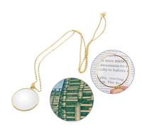 Cryfokt Lupa 5X, Collar de Aumento de Potencia 5X, Lupa, Lente de Vidrio óptico para Lectura (GOLD)