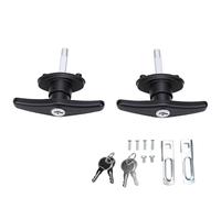 Cryfokt Manija en T con Bloqueo de Tapa de Camión, Cerradura de Carcasa Ajustable con Llave Igual Izquierda Derecha con Instalación sin Herramientas, Reemplazo de Toldo con Manija en T