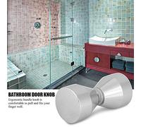 Cryfokt Manija Ergonómica Cromada de la Perilla de la Puerta de la Ducha de la Aleación de Aluminio para el Hardware del Baño del Hogar, Apta para la Puerta de Vidrio de 4~16 Mm de Espesor (Aleación