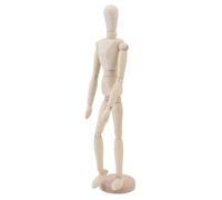 Cryfokt Maniquí de Artista, maniquí Articulado de Madera Maciza de 43 Cm con Cuerpo Flexible Rotación de Brazo de 360 grados Modelo de Figura de Artista para Dibujar Pintar Bocetos