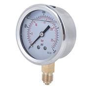 Cryfokt Manómetro de Alta Precisión Lleno de Aceite para Maquinaria e Industria Química 0-25bar 0-400psi Acero Inoxidable 1/4BSP