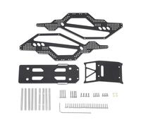 Cryfokt Marco del Chasis SCX24, Múltiples Puntos de Montaje de Precisión CNC Construcción Ligera sobre Orugas RC 1/24, Chasis de Aleación de Aluminio con Puntos de Enlace Reforzados para SCX24 90081