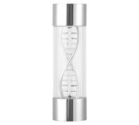 Cryfokt Medidor de Flujo de Agua, Tapas de Extremo Chapadas en Latón, Rosca Hembra G1/4, con 6 Colores, Espiral de Acero Inoxidable 304 y Rodamiento de Cerámica, para Refrigeración por (SILVER)