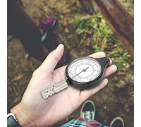 Cryfokt Medidor de Mapas para Exteriores Rueda de Metal Duradera para Medición Precisa, para Entusiastas de Acampar y Caminar, Aluminio + ABS + Acrílico, Negro, 1 Pieza