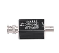 Cryfokt Medidor SWR Compacto con 6 Indicadores LED para Mediciones de Relación de Onda Estacionaria en Uso Portátil Aleación de Aluminio 1-30MHz 1 Unidad