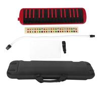 Cryfokt Melódica Instrumento Musical de Viento de 32 Teclas para Práctica Principiante - Melódica Portátil y Duradera con Diseño Ergonómico - Ideal para Amantes (rojo)
