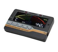Cryfokt Metrónomo Electrónico Profesional con Función de Afinación y Pastilla Externa para Afinar Instrumentos en un Elegante Color Negro