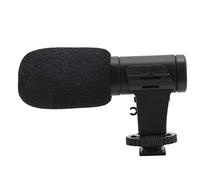 Cryfokt Mic 06 Mini Micrófono para Teléfonos Móviles con Esponja Resistente Al Viento, Reduce el Ruido en Grabación de Video, Material ABS, Plug and Play, Compatible con Cámaras, Color Negro, Apto