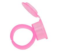 Cryfokt Microblading Copas de Anillo con Tapa para Tinta de Tatuaje, (PINK)