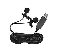 Cryfokt Micrófono de Solapa de Doble Cabezal, Extensión USB de 6 M (4.5m