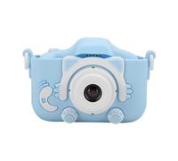 Cryfokt Mini Cámara de Juguete de 12MP para Niños, Experiencia Divertida con Cámara Dual con Lindos Marcos, Niños, Funda de Silicona Suave, Disponible en Rosa y Azul (Valiente Azul)