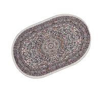 Cryfokt Mini Esteras, Alfombra en Miniatura Colorida Tejida Duradera 1/12 Decorativa Hermosa para Casa de Muñecas (B02 Beige)