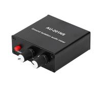 Cryfokt Mini Mezclador de Sonido Compacto 2 en 1 con Circuitos de Aislamiento para Teléfono de Computadora 5 V, Aislamiento de Tierra Común para Producción y Mezcla de Música