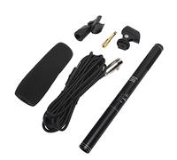 Cryfokt Mini Micrófono Portátil con Cable de Alta Sensibilidad para Cámara, Micrófono Capacitivo Direccional para un Sonido Claro, para Discursos, Fiestas Al Aire Libre, ABSE Negro (1, 1 Cable