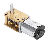 Cryfokt Mini Motorreductor de Metal Duradero de Alta Calidad Cobre Rojo DC12V Reducción de Velocidad CW/CCW Micro Motor para Juguete Inteligente (DC12V53RPM)