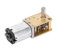 Cryfokt Mini Motorreductor de Metal Duradero de Alta Calidad Cobre Rojo DC12V Reducción de Velocidad CW/CCW Micro Motor para Juguete Inteligente (CC12v16RPM)